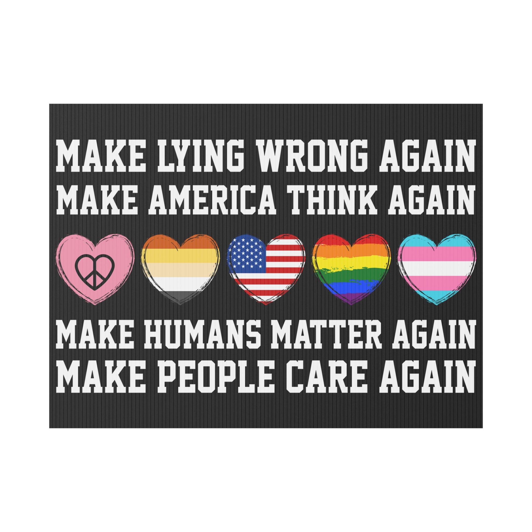 Political Protest Yard Sign, Anti Trump, Resist Movement, Equality, Human Rights Activists, Activist Stake Placard, Protest Banner,