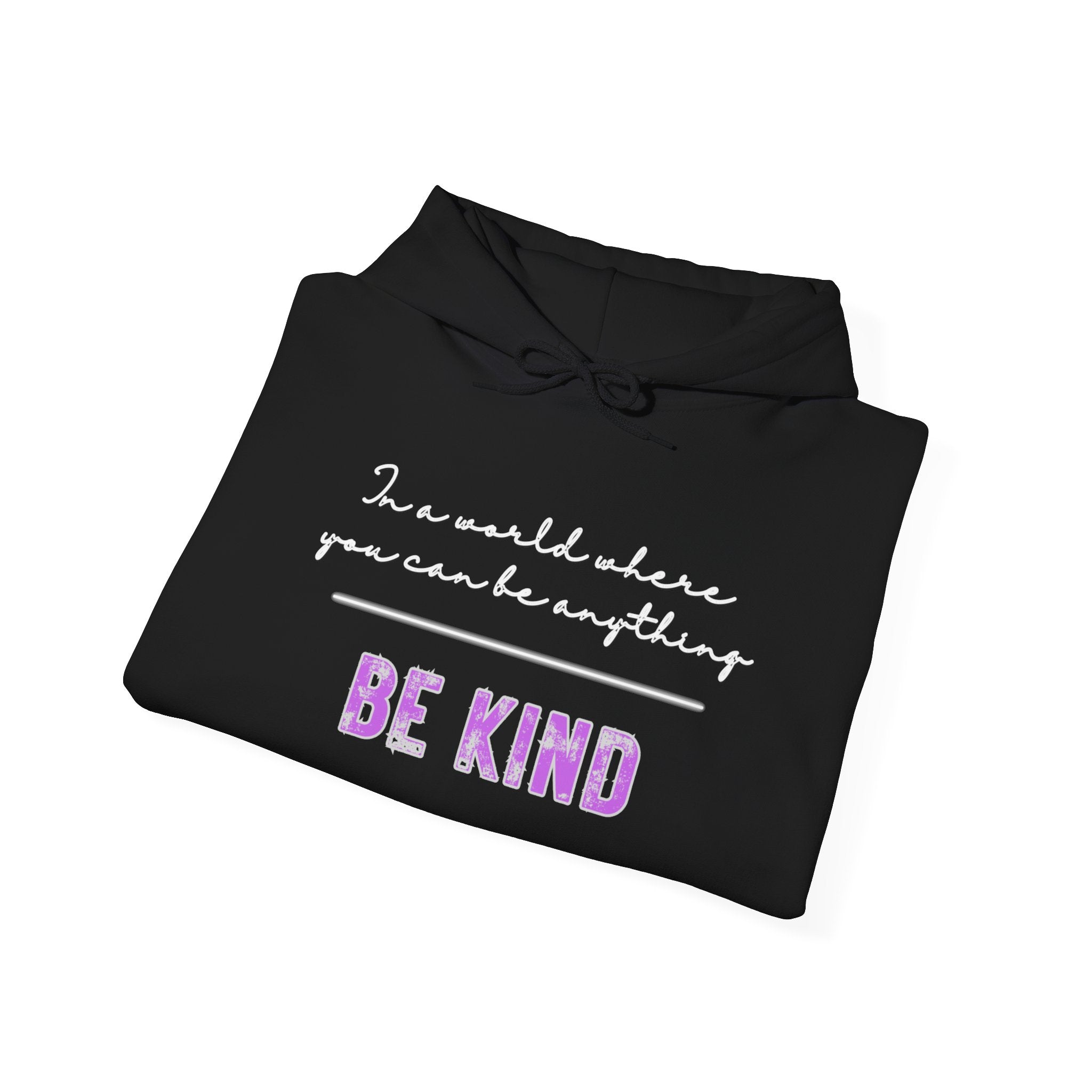 Vintage Be Kind Hoodie, Positive Vibes Sweatshirt, Inspirational Hooded Jumper, Retro Style Gift, Cozy Pullover, Comfortable Sweater, Gender