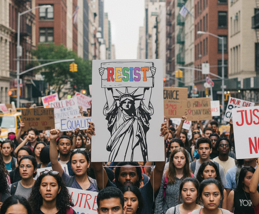 Political Rights Yard Sign, Resist Anti Trump Protest Decoration, Activist Protestor Gift, Street Sign Poster, Voting Campaign Signage,