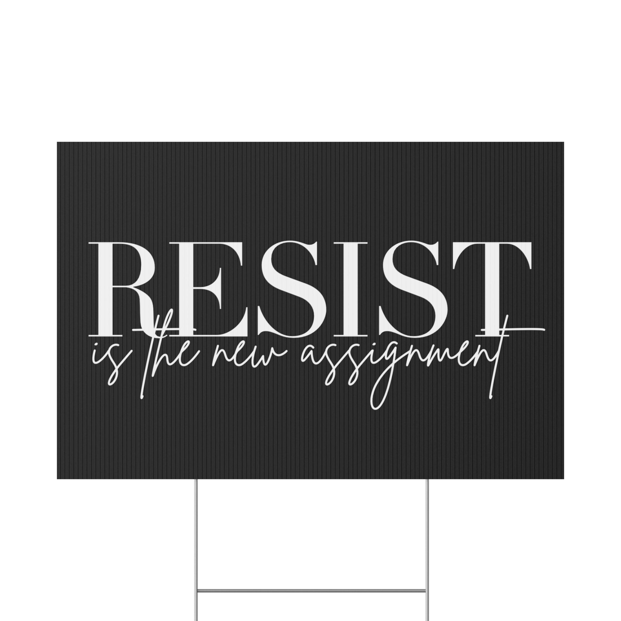 Resistance Plastic Yard Sign, Anti Trump Protest Sign, Human Rights Activists Banner, Political Activism Poster, Outdoor Protest Art Decor,