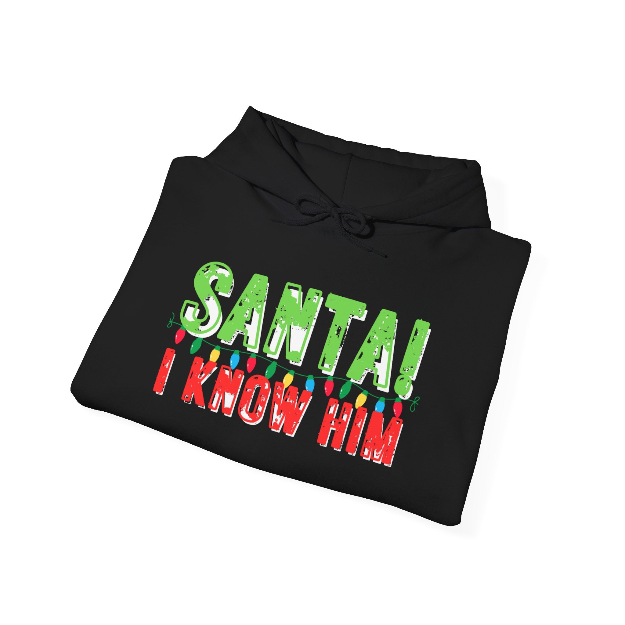 Funny Christmas Movie Elf Quotes Hoodie, Unisex Sweatshirt, Holiday Movie Fan Gift, Winter Apparel, Christmas Party Outfit Trending Gifts, Santa I Know Him