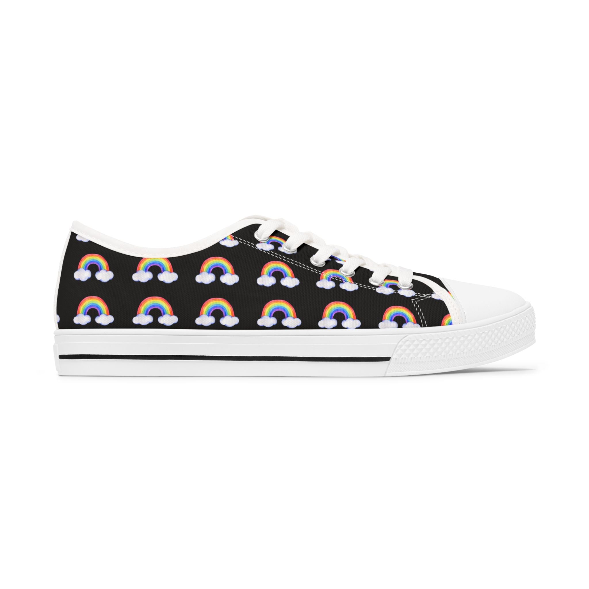 Sneakers, Bright Rainbow Vintage Style Shoes, Casual Footwear, Unique Women's Sneakers, Colorful Tennis Shoes, Retro Sneaker Gift