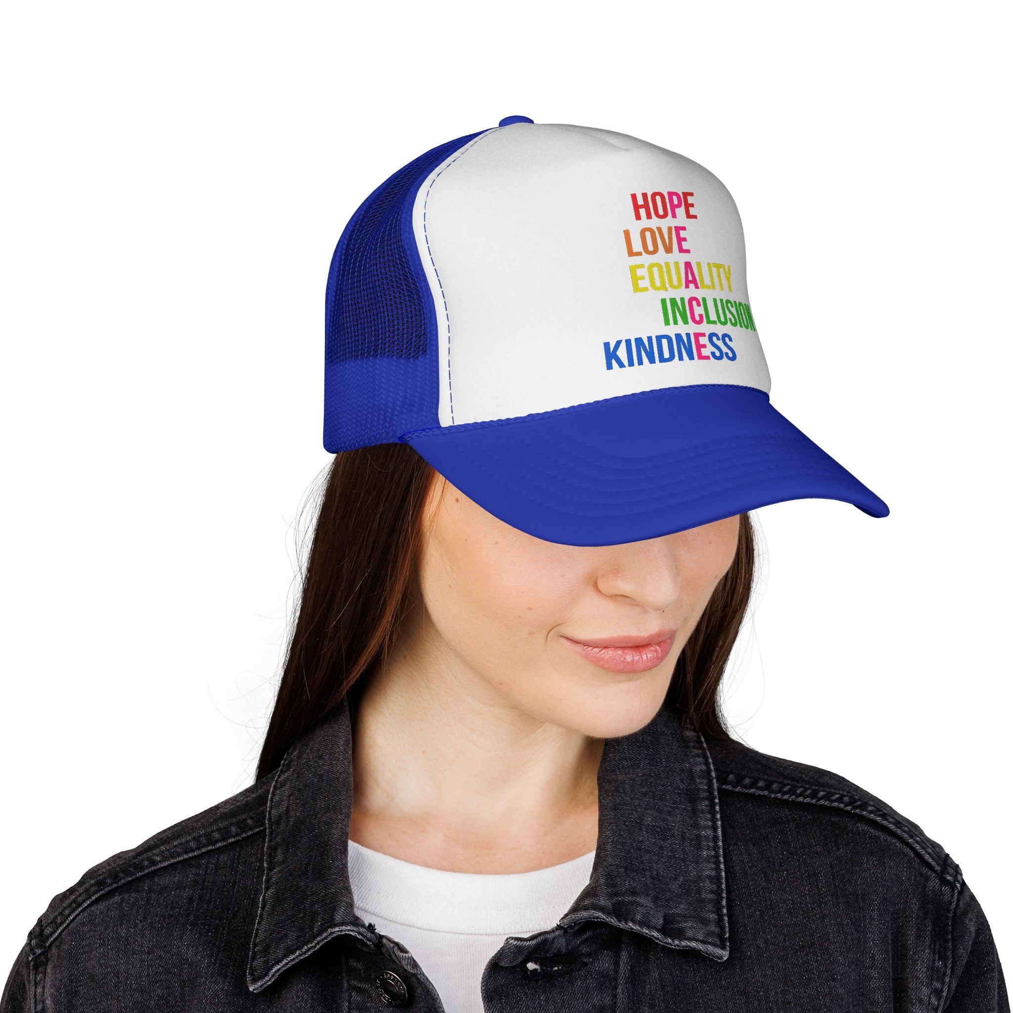 LGBTQ+ Equality Trucker Hat Anti Trump, Human Rights Activist Hat, Pride Parade LGBTQ Headwear, Gender Equality Baseball Cap, Social Justice Protest