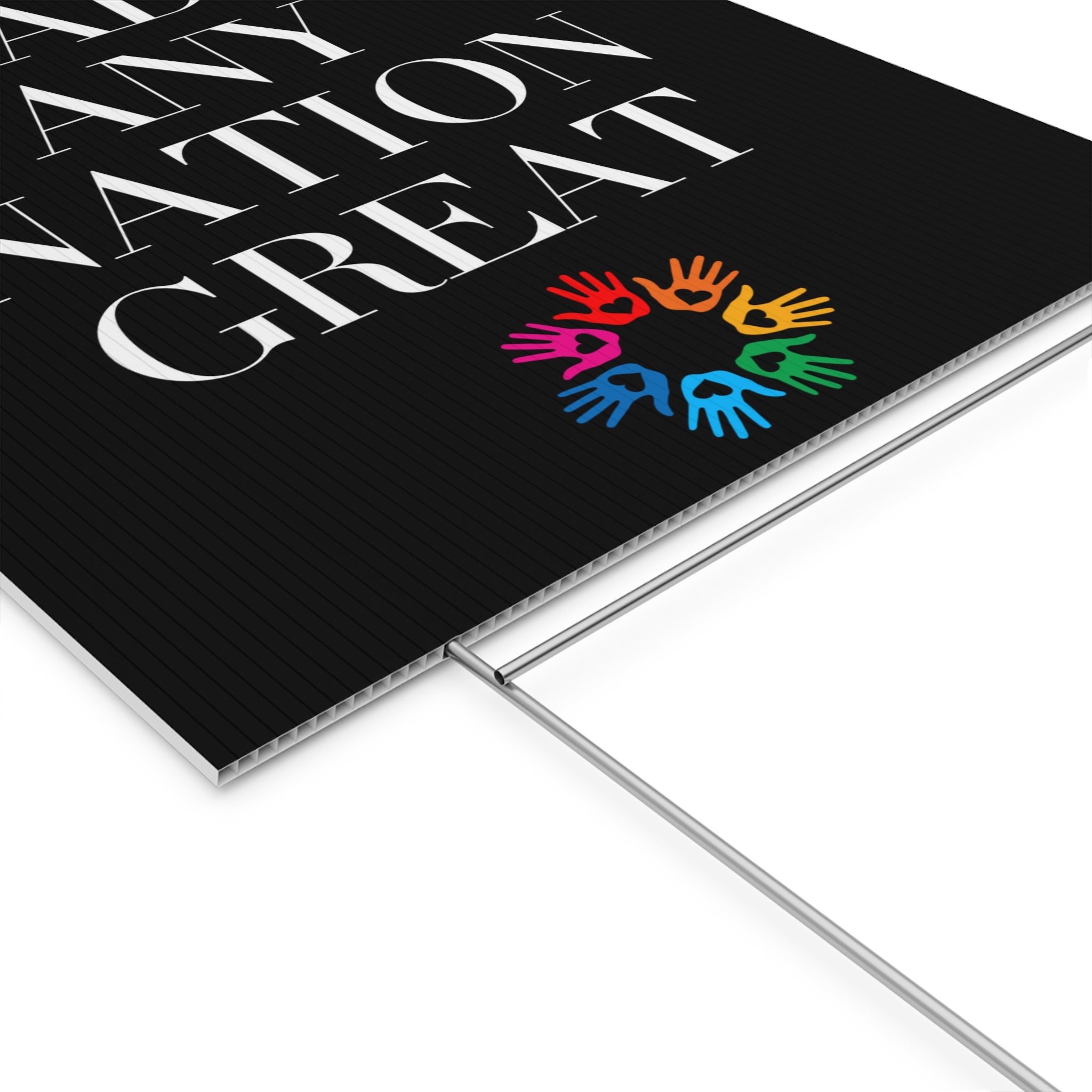 Political Yard Sign, Anti Trump Protest Sign, Equality Save Democracy Decoration, Hate has no room, Resistance Poster, Liberal Activist