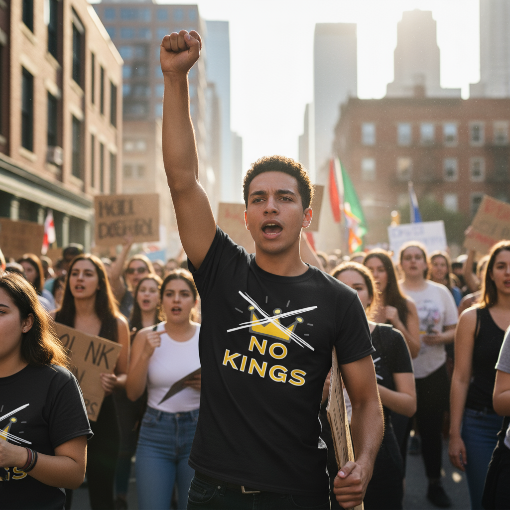 Political Rights Activists T-Shirt, Anti Trump Protest Tee, No Kings Protest Unisex Shirt, Human Rights Democracy Activism Gift