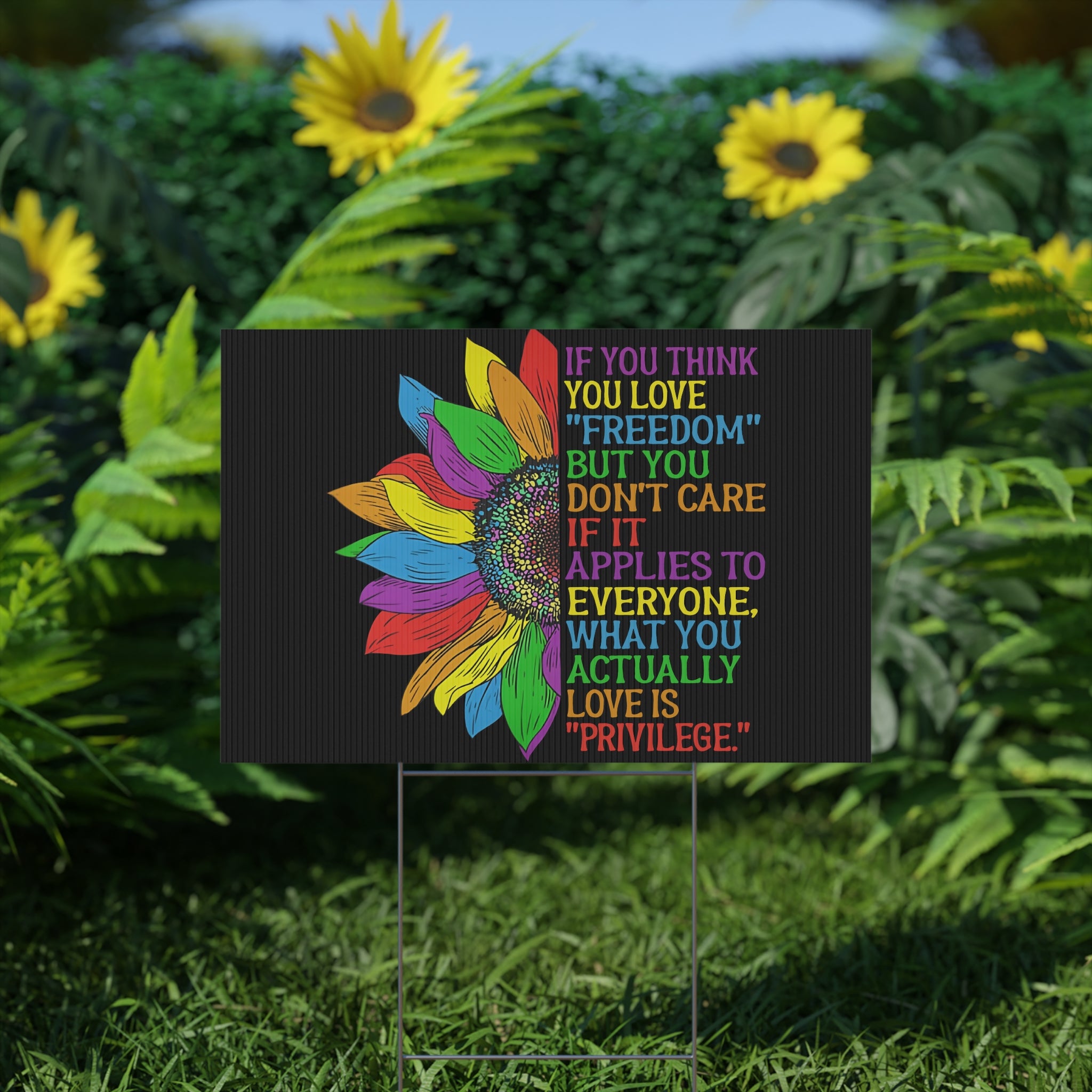 Plastic Yard Sign, Rights Activists Protest For Freedom Against Trump, Political Protest Decor, Activist Gift, Demonstration Sign, Civil