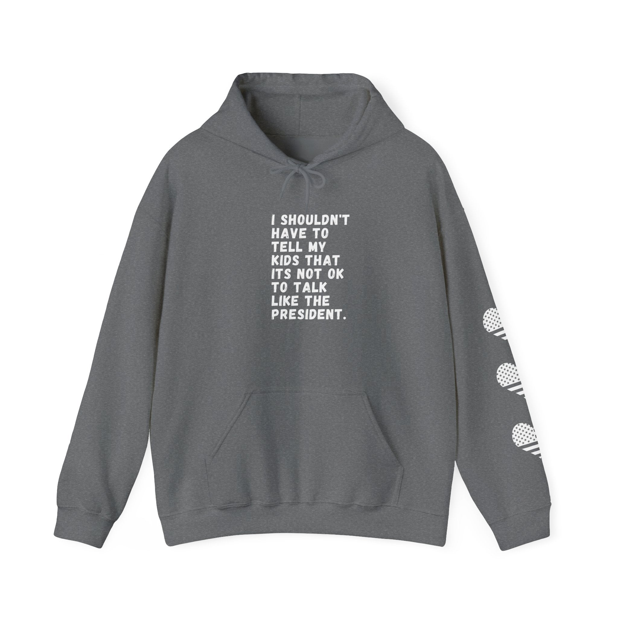 Anti Trump Unisex Heavy Blend™ Hooded Sweatshirt, Save Democracy, No criminals in office, anti bullying - Political Activism, Protest