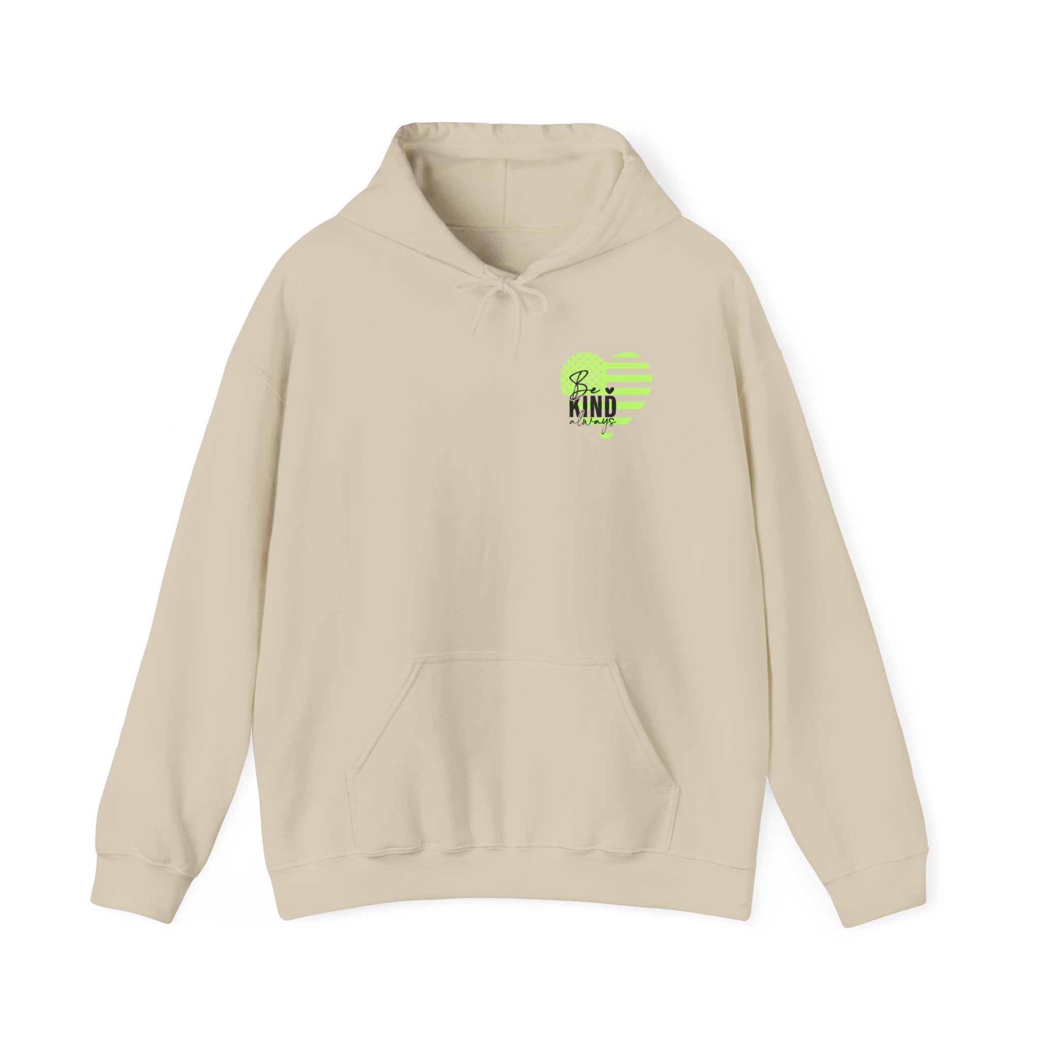 Be Kind Always Inspirational Hoodie, Bright Colors, Unisex Sweatshirt, Positive Quote Long Sleeve, Gift for Men Women Teens, Cozy Jumper,
