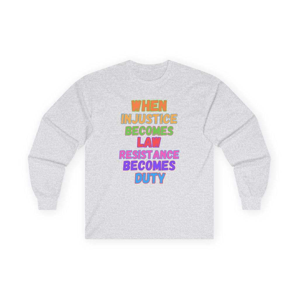 Resistance Tee, Anti Dictator Anti Trump, Stand up for Our Country, Save Democracy, Unisex Cotton Long Sleeve Shirt, Activist Apparel,