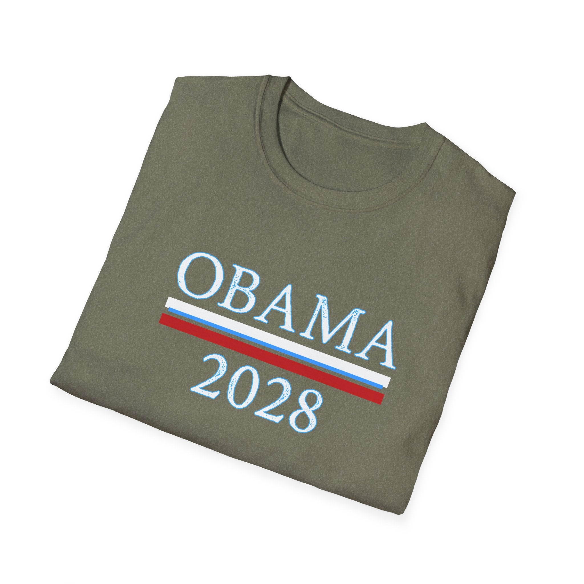 Obama 2028 FDT Political Activist Unisex Softstyle T-Shirt, Anti Trump Tee, Obama Campaign Shirt, Election 2028 Top, Protest Apparel