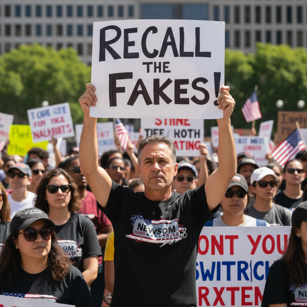 Political Activist Unisex T-Shirt, Gavin Newsom for President 2028, Anti Trump, Protest Tee, Political Clothing No Kings Protest, Save Democracy