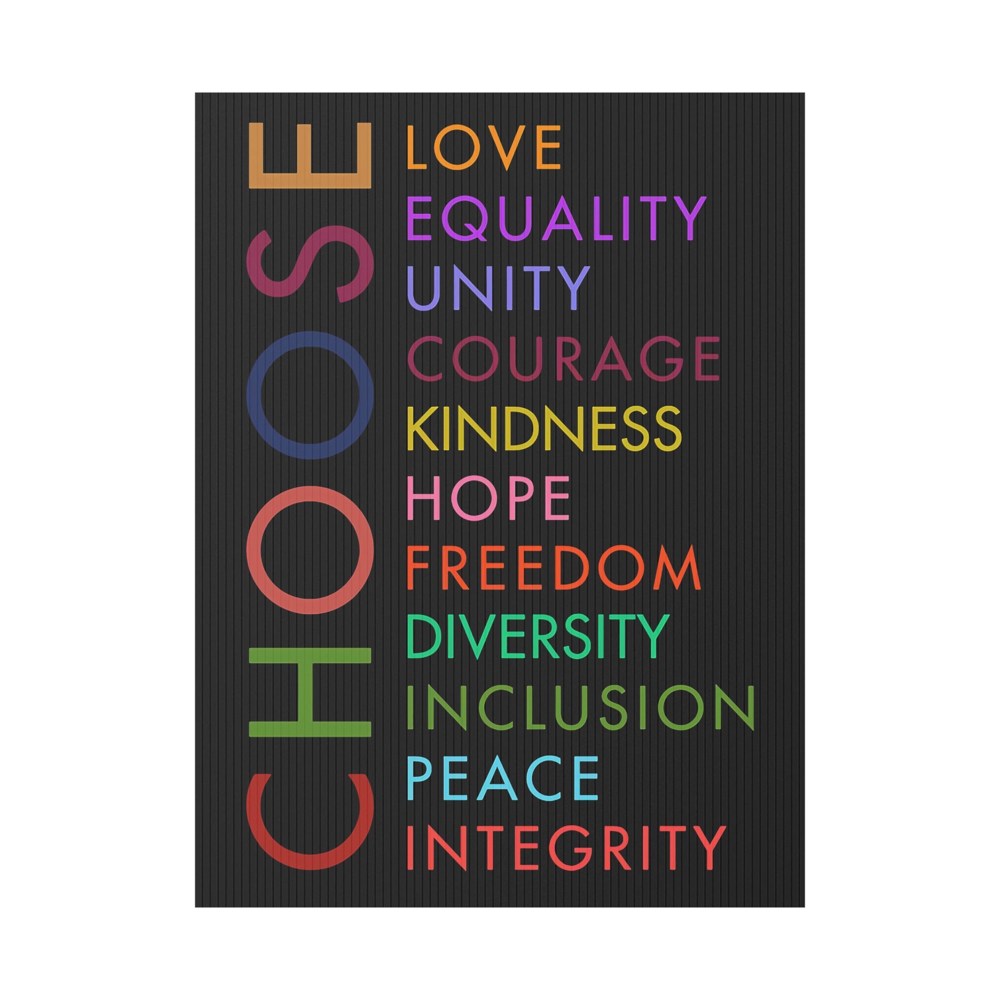 Plastic Yard Sign, Equality Love Kindness Human Rights Activists, Social Justice Outdoor Decor, Activism Protest Sign, Support Equality