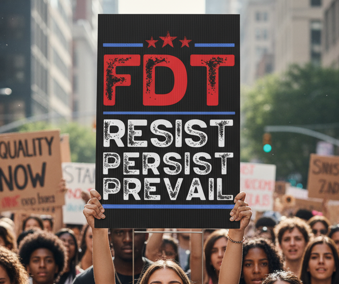 Political Protest Yard Sign, Anti Trump FDT Resist Activist, Save Democracy, Political Rights, Political Statement, Lawn Ornaments,