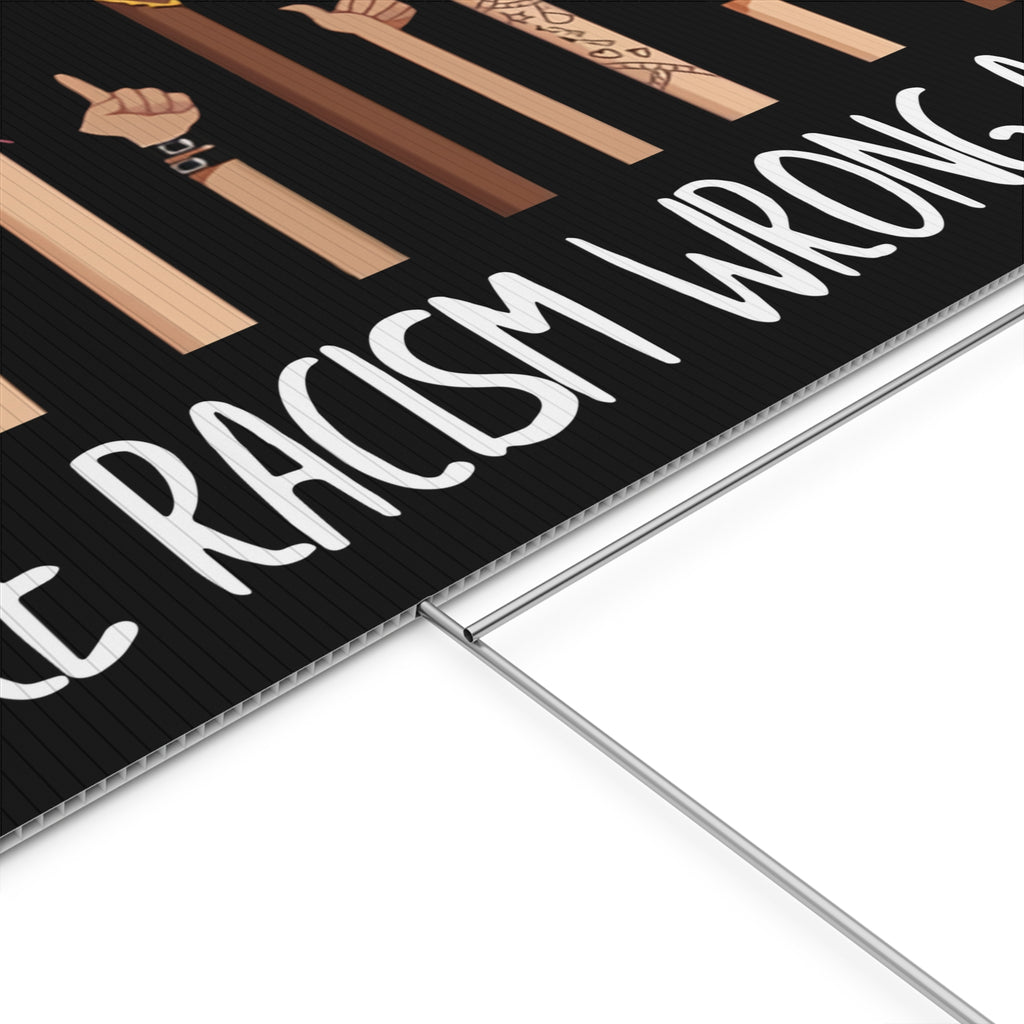 Resistance Make Racism Wrong Again Yard Sign, Garden Decor, Racial Justice Sign, Protest Sign, Black Lives Matter Sign, Outdoor Display