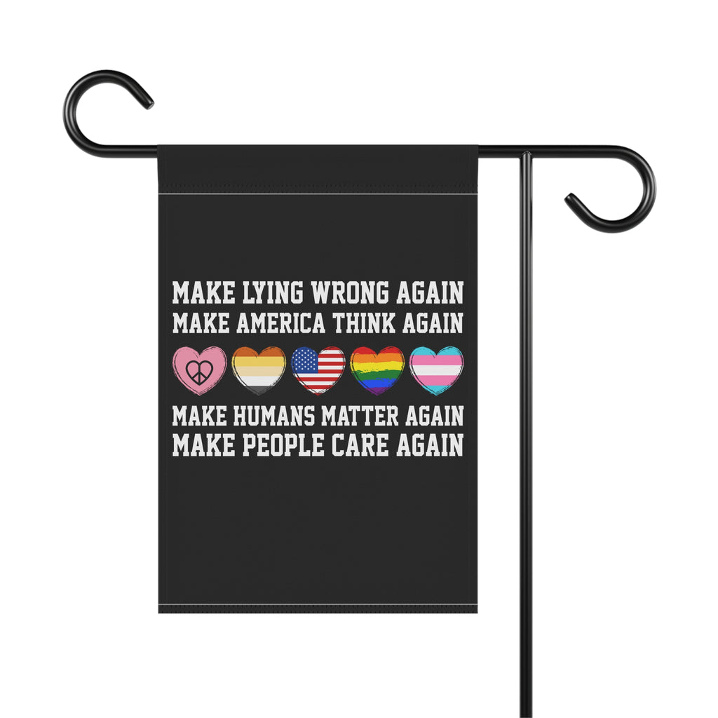 Garden Flag, Anti Trump Equality Inclusion Resist Save Democracy, Protest Yard Sign, Political Activism Banner, Liberal Outdoor Decor,