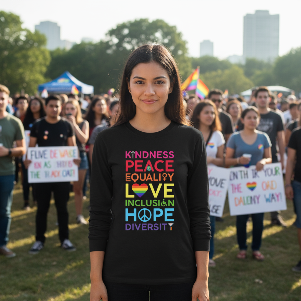 Kindness Equality Inclusion Diversity Rainbow Colored Design Shirt Activists