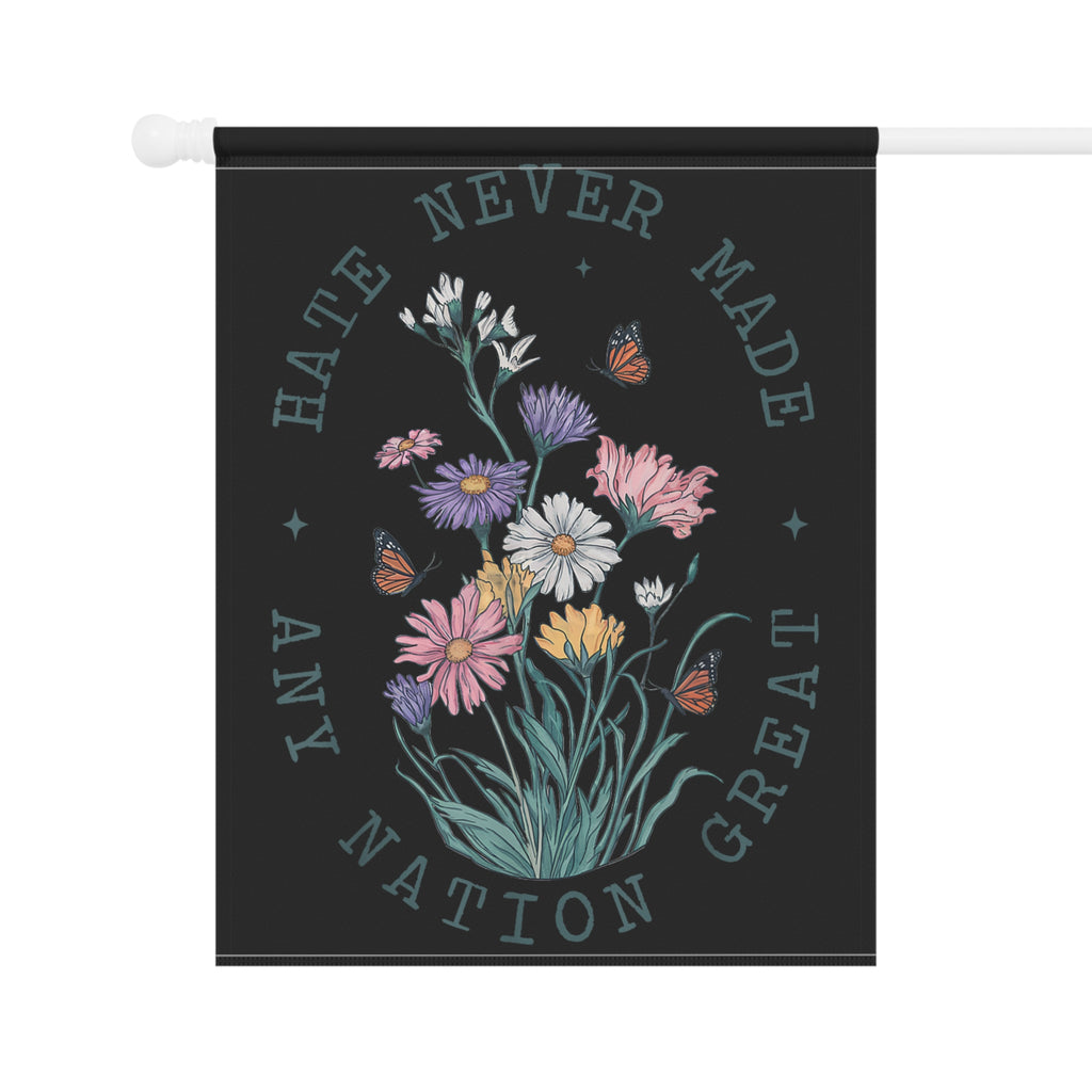 Flag, Political Protest Banner, Protest Sign, Garden Decor, House Decoration, Anti Trump Wildflower Design