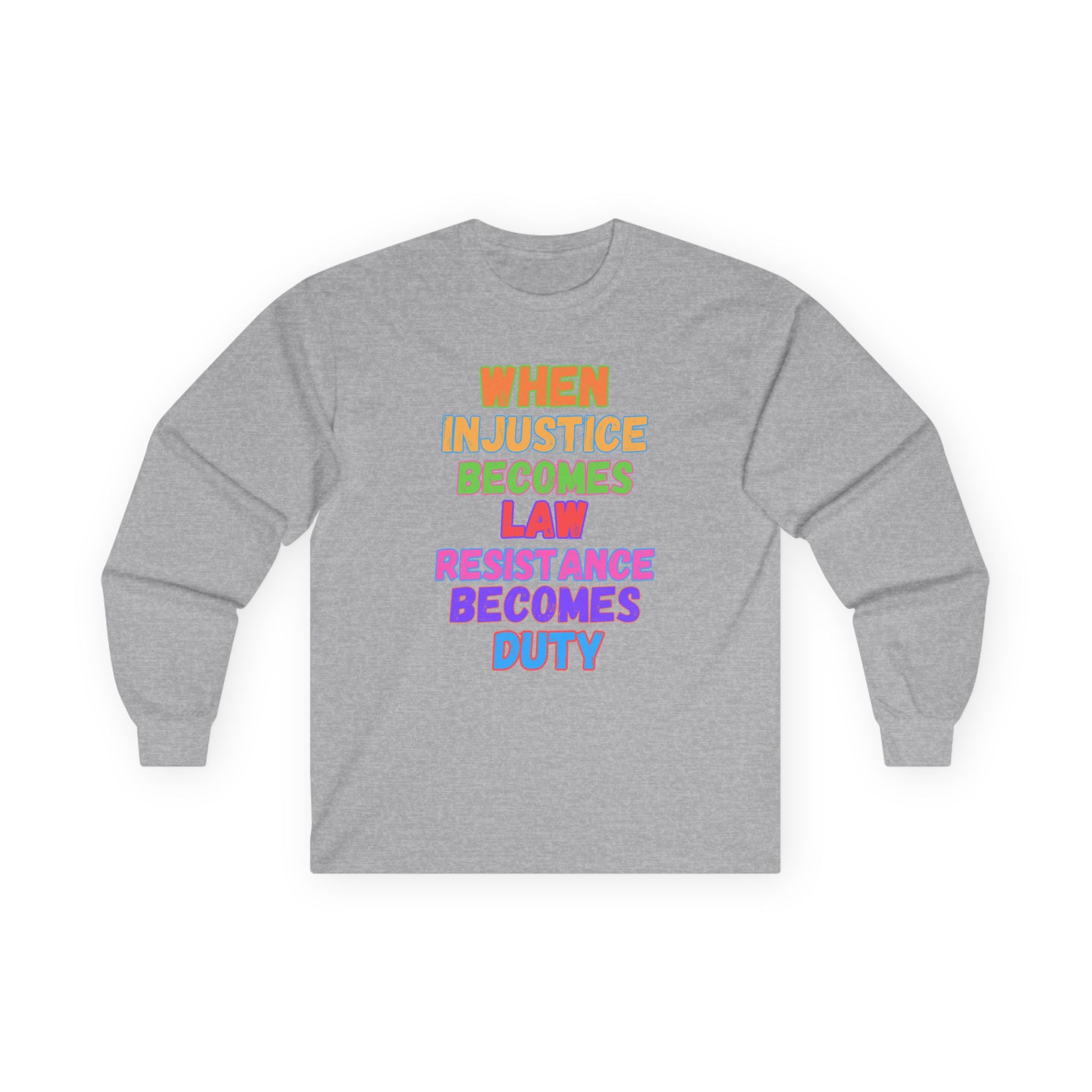 Resistance Tee, Anti Dictator Anti Trump, Stand up for Our Country, Save Democracy, Unisex Cotton Long Sleeve Shirt, Activist Apparel,