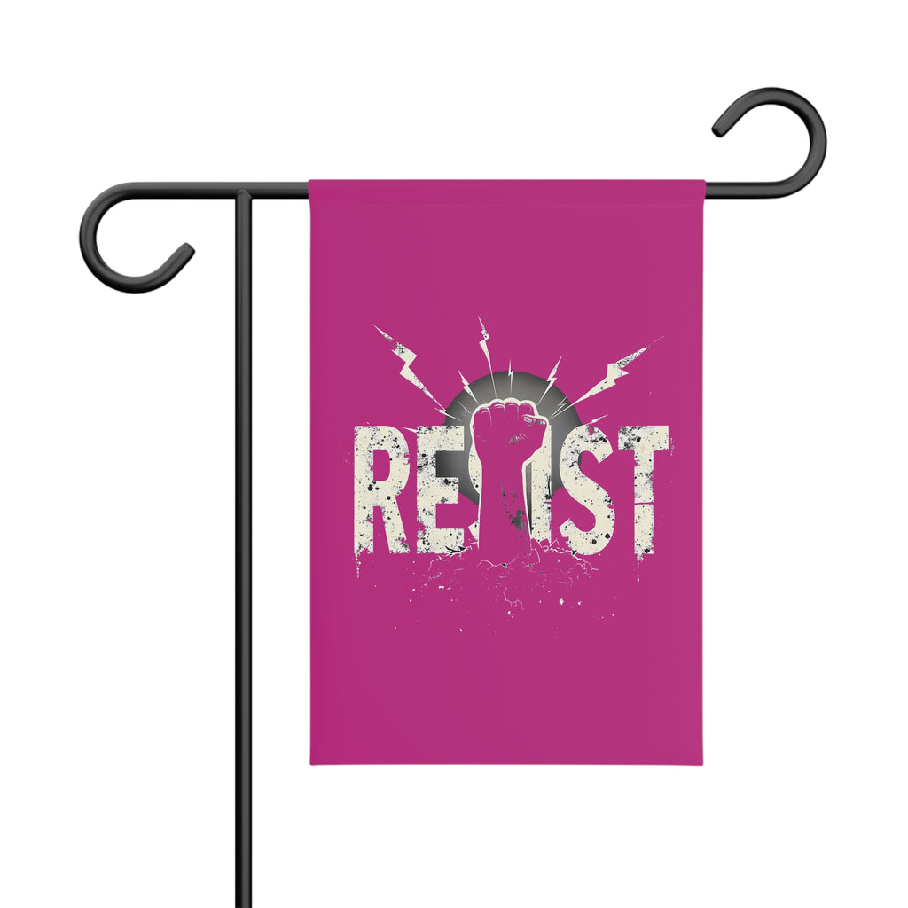 Garden Banner, Resist Anti Trump Political Rights Activists Pink, Protest Flag, Outdoor Yard Sign, Activism Decor, Protest Banner, Liberal