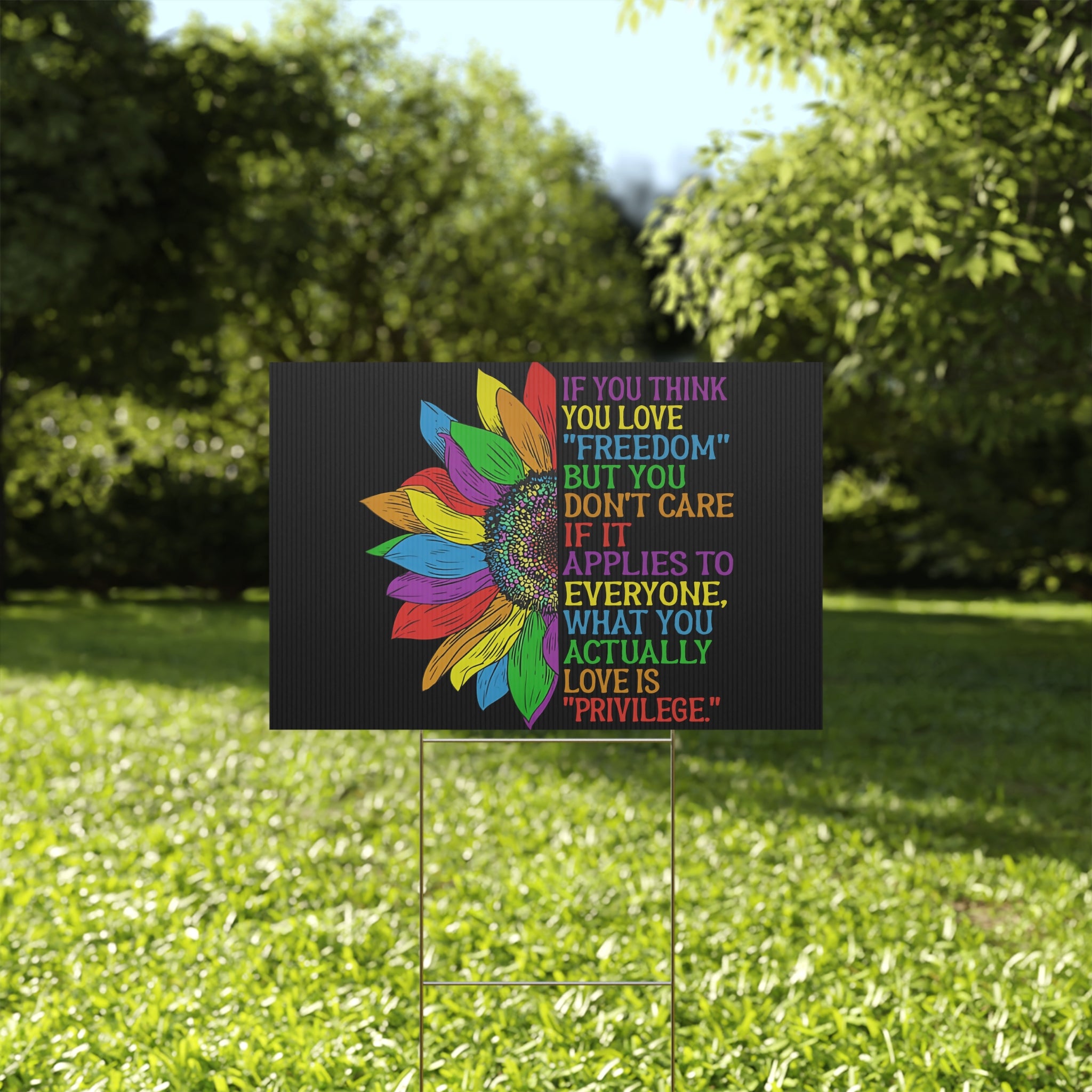 Plastic Yard Sign, Rights Activists Protest For Freedom Against Trump, Political Protest Decor, Activist Gift, Demonstration Sign, Civil