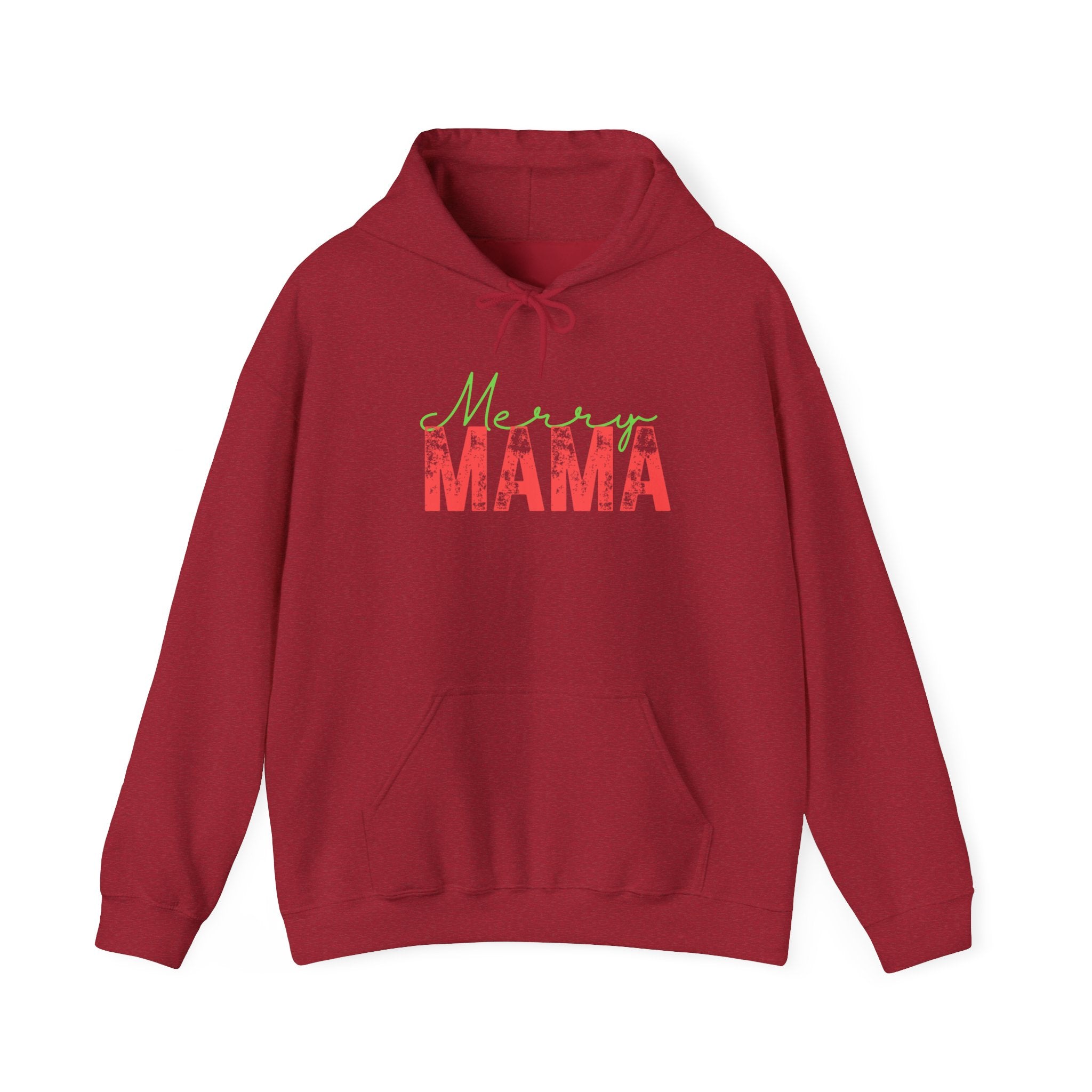 Retro Vintage Style Mama Christmas Hoodie, Unisex Heavy Blend Hooded Sweatshirt Gift for Mom, Christmas Mama Gifts