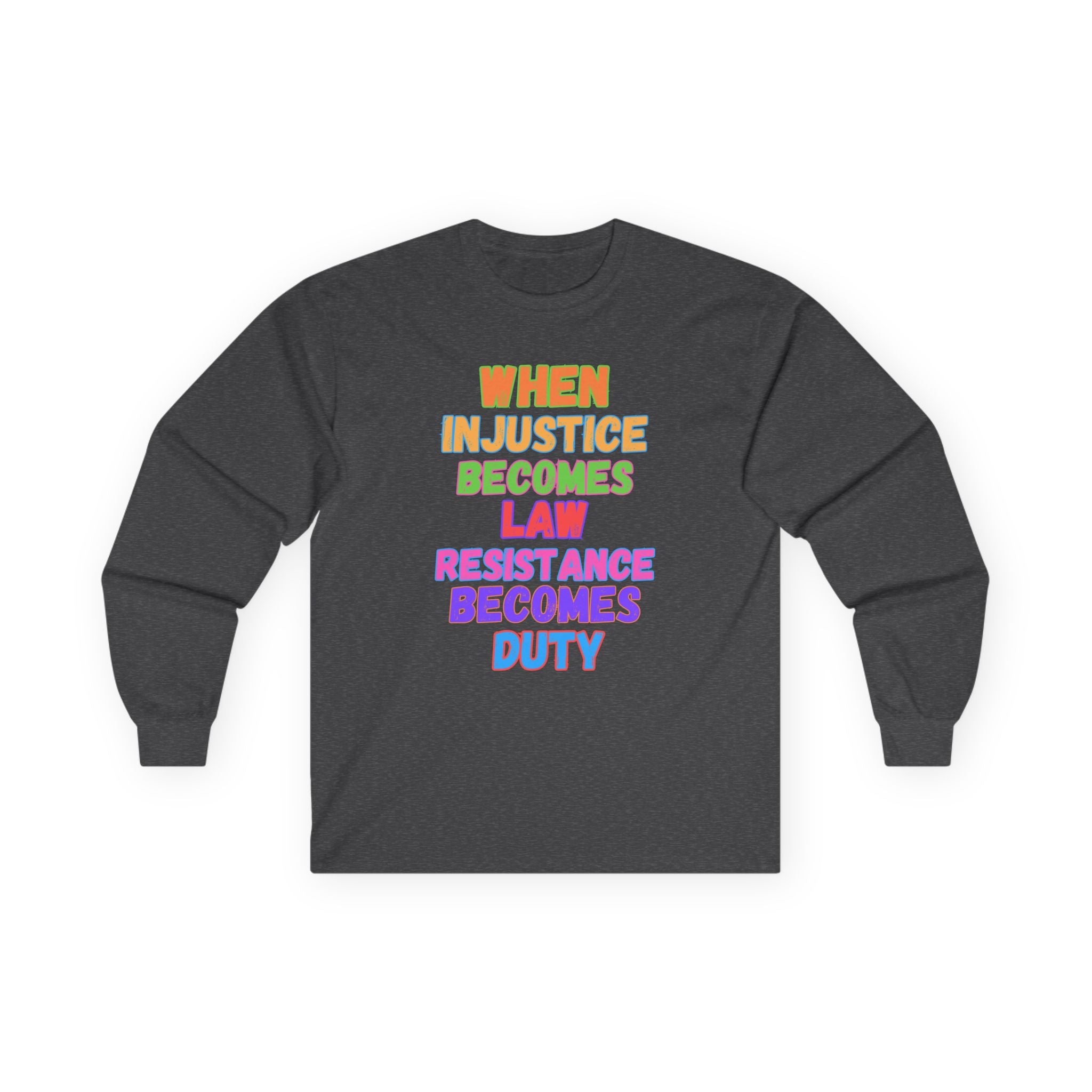 Resistance Tee, Anti Dictator Anti Trump, Stand up for Our Country, Save Democracy, Unisex Cotton Long Sleeve Shirt, Activist Apparel