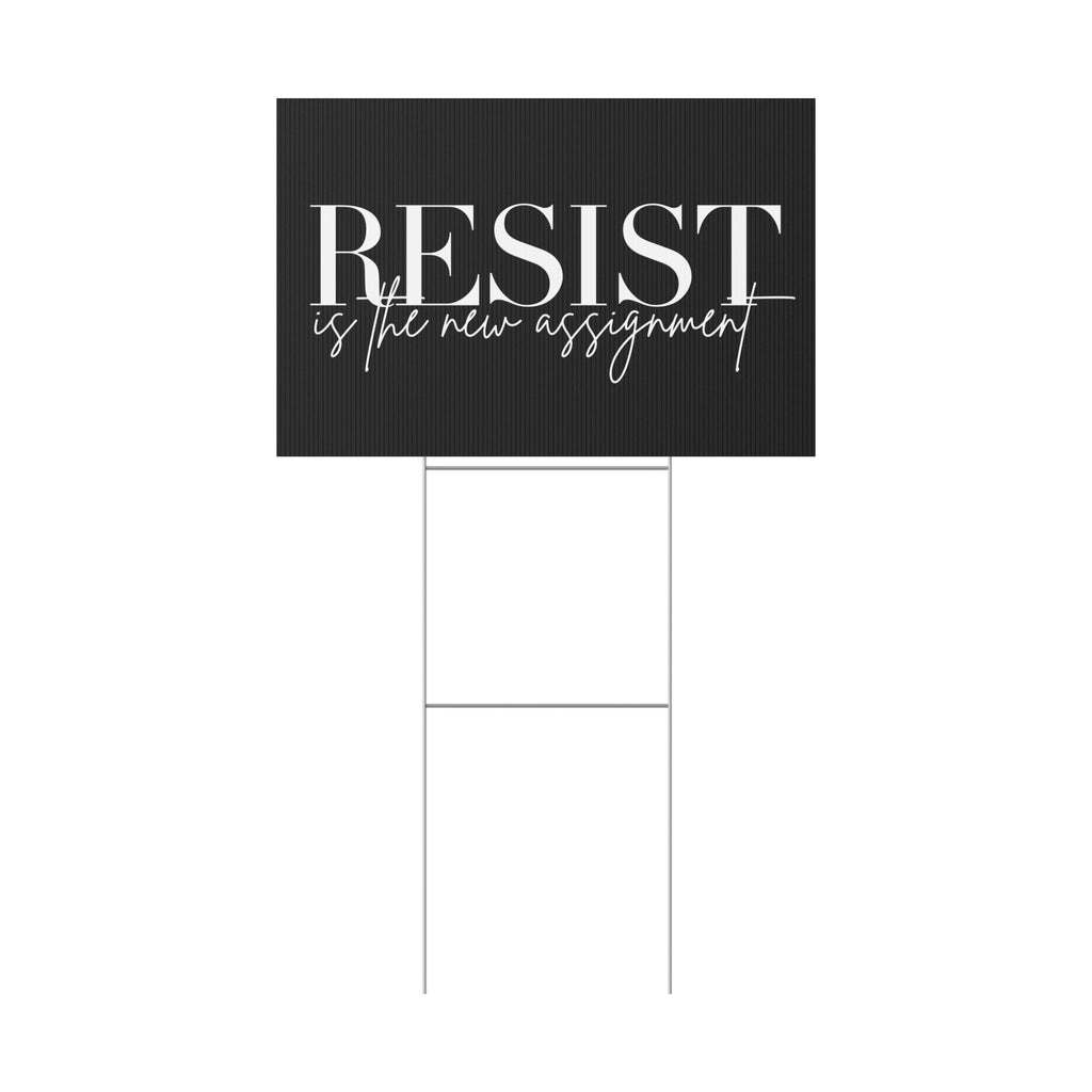 Resistance Plastic Yard Sign, Anti Trump Protest Sign, Human Rights Activists Banner, Political Activism Poster, Outdoor Protest Art Decor,