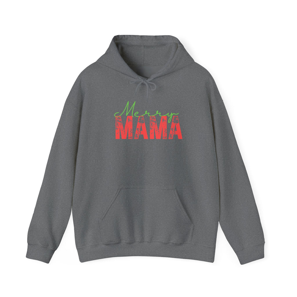 Retro Vintage Style Mama Christmas Hoodie, Unisex Heavy Blend Hooded Sweatshirt Gift for Mom, Christmas Mama Gifts