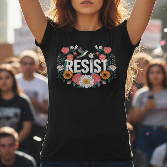 Resist Political Rights Activists T-Shirt, Anti Trump Protest Shirt, FDT Unisex Softstyle Tee, No Kings Democracy Activist Gift, Protester Apparel