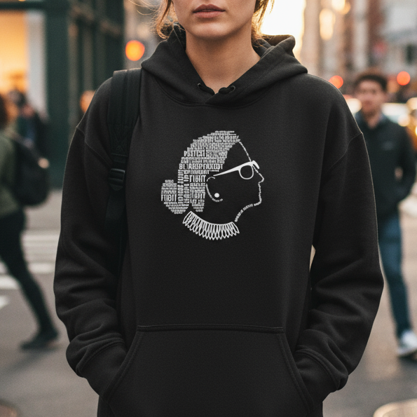 RBG Quotes Hoodie Sweatshirt - Equal Rights Activist Apparel
