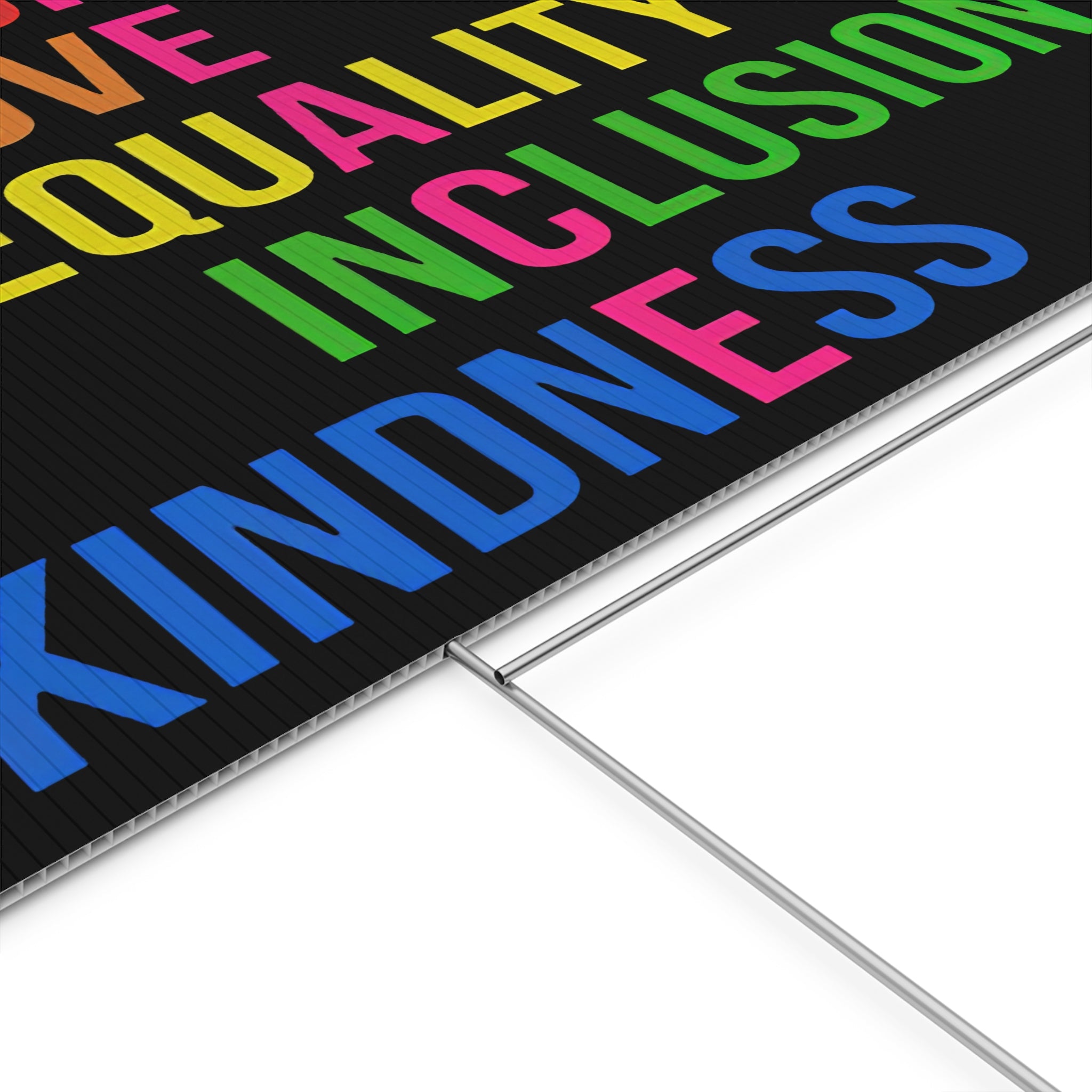 Plastic Yard Sign, Hope Love Equality Kindness Inclusion, Anti Trump, Rights Activists, Protest Sign, Political Yard Decor, Social Justice,