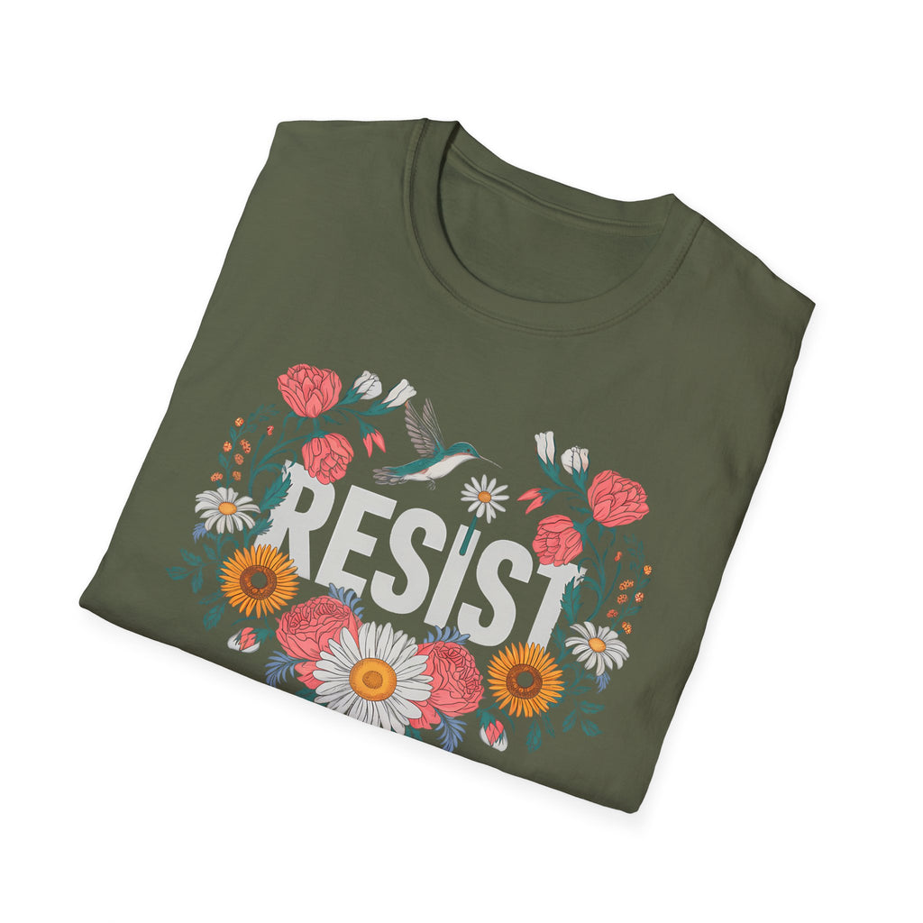 Resist Political Rights Activists T-Shirt, Anti Trump Protest Shirt, FDT Unisex Softstyle Tee, No Kings Democracy Activist Gift, Protester Apparel