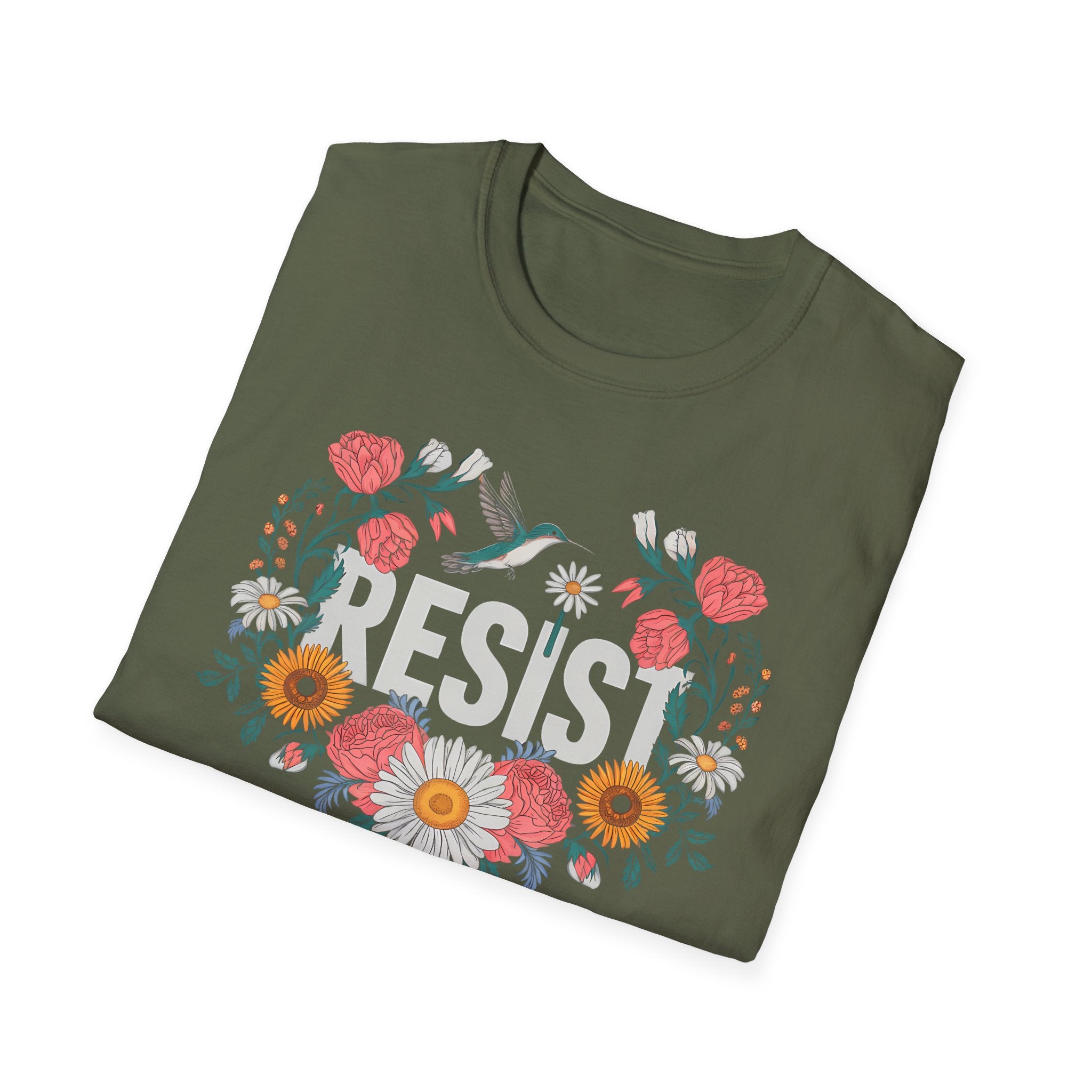 Resist Political Rights Activists T-Shirt, Anti Trump Protest Shirt, FDT Unisex Softstyle Tee, No Kings Democracy Activist Gift, Protester Apparel