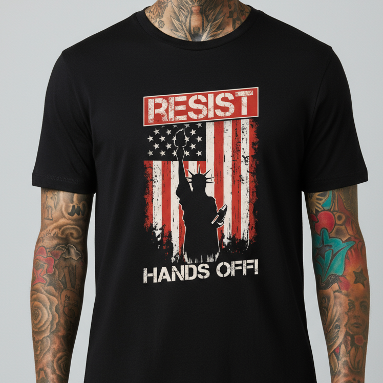 Resist Anti Trump Unisex T-Shirt, Rights Activists No Kings Protest Tee, Save Democracy Shirt, Political Activism Apparel Save Democracy Equality Inclusion