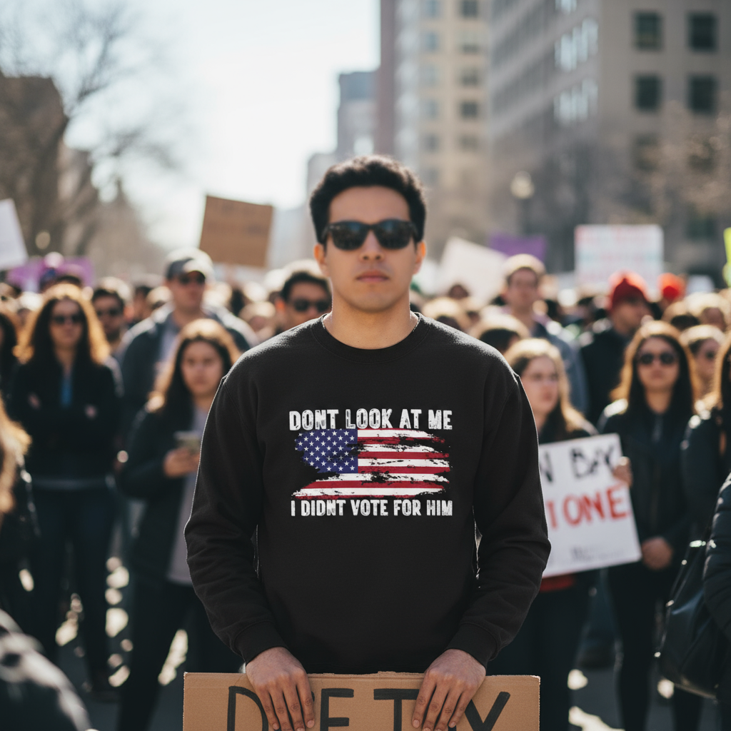 Anti Trump Vintage Military Sweatshirt, Rights Activists, Save our Democracy, Unisex Crewneck Jumper, Protest Apparel, Save Democracy Political Humor