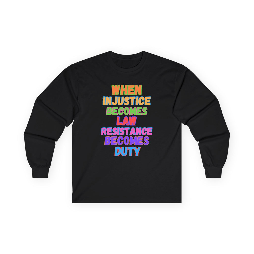 Resistance Tee, Anti Dictator Anti Trump, Stand up for Our Country, Save Democracy, Unisex Cotton Long Sleeve Shirt, Activist Apparel