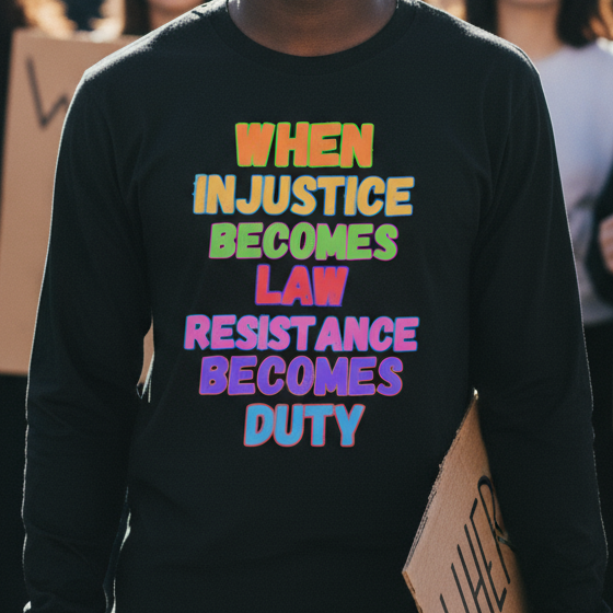 Resistance Tee, Anti Dictator Anti Trump, Stand up for Our Country, Save Democracy, Unisex Cotton Long Sleeve Shirt, Activist Apparel,