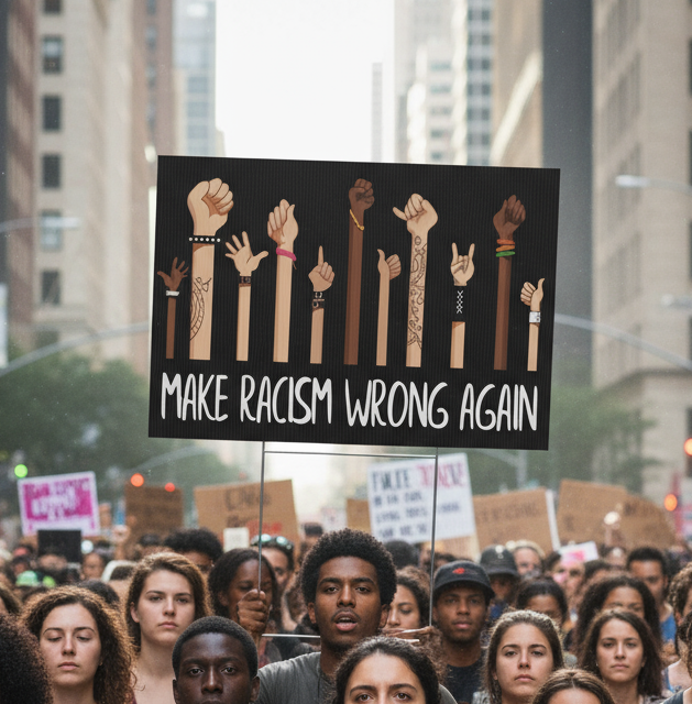 Resistance Make Racism Wrong Again Yard Sign, Garden Decor, Racial Justice Sign, Protest Sign, Black Lives Matter Sign, Outdoor Display