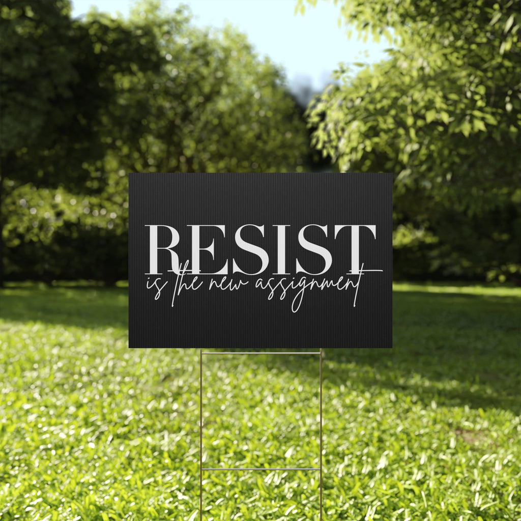 Resistance Plastic Yard Sign, Anti Trump Protest Sign, Human Rights Activists Banner, Political Activism Poster, Outdoor Protest Art Decor,