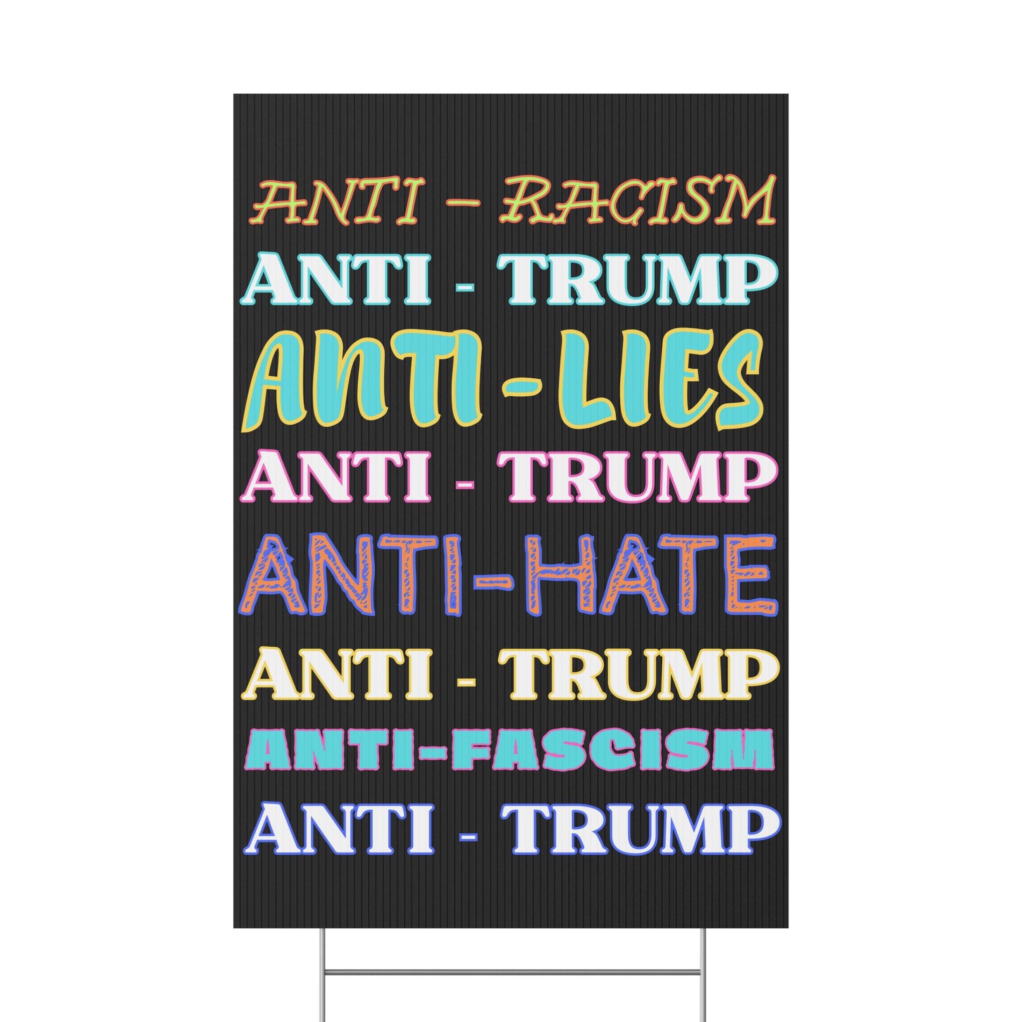 FDT Plastic Yard Sign, Anti Trump Political Activists Protest Equality Inclusion Human Rights, Activism Protesters Movement Poster Home Decor,