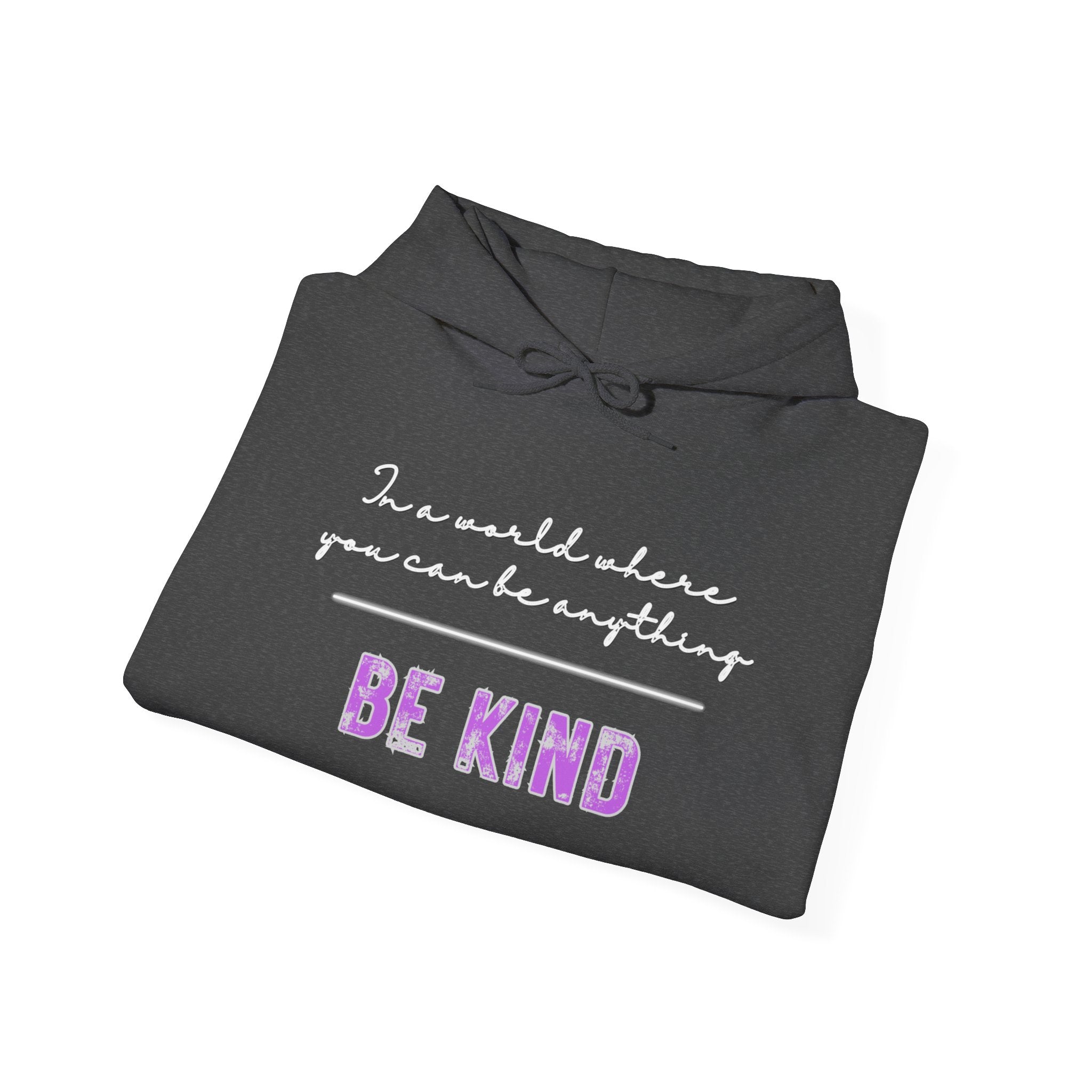 Vintage Be Kind Hoodie, Positive Vibes Sweatshirt, Inspirational Hooded Jumper, Retro Style Gift, Cozy Pullover, Comfortable Sweater, Gender