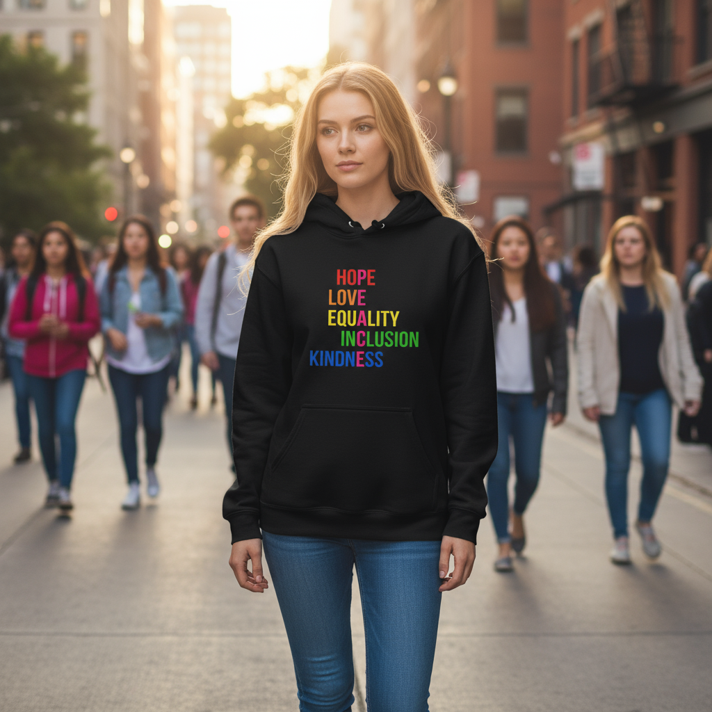 Equality Not Division Inclusion Kindness Hoodie, Unisex Sweatshirt, Equality Sweatshirt, Kindness Hooded Sweatshirt, Inclusion Hoodie,