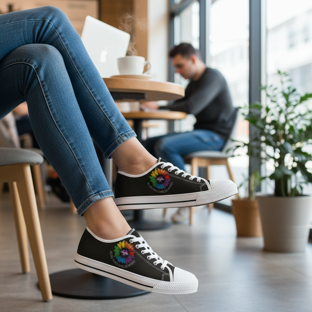 Sneakers, Equality Rights Activists, Women's Casual Shoes, Empowerment Low Top Sneakers, Protester Activism Sneaker, Human Rights Shoes