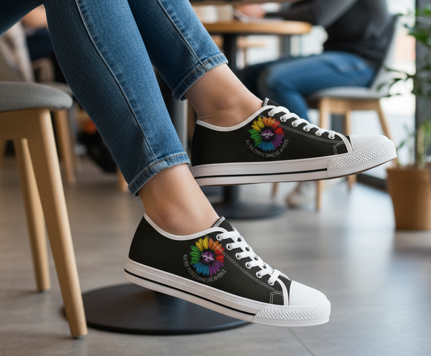 Sneakers, Equality Rights Activists, Women's Casual Shoes, Empowerment Low Top Sneakers, Protester Activism Sneaker, Human Rights Shoes