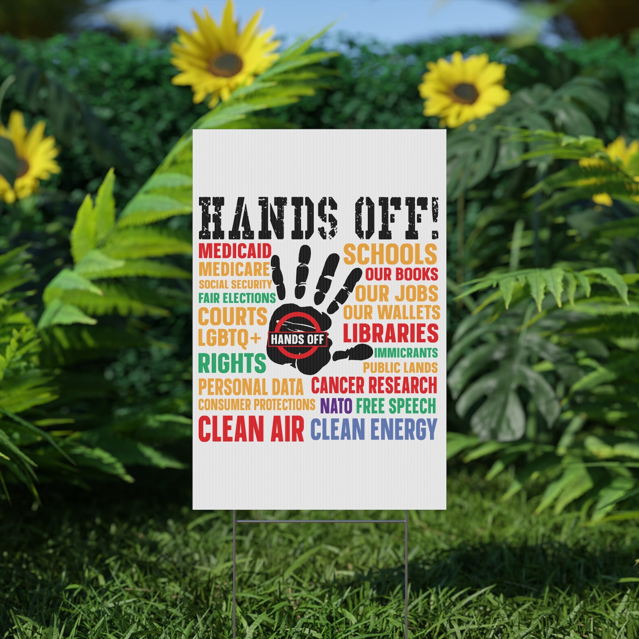 Political Rights Activists Plastic Yard Sign, Anti Trump Resistance Protest Sign, Demonstration Rally Banner, Social Justice Movement