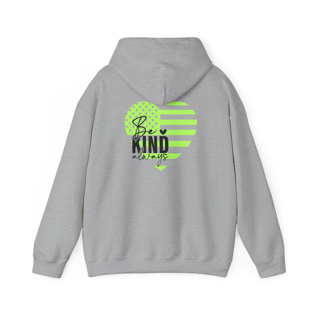 Be Kind Always Inspirational Hoodie, Bright Colors, Unisex Sweatshirt, Positive Quote Long Sleeve, Gift for Men Women Teens, Cozy Jumper,