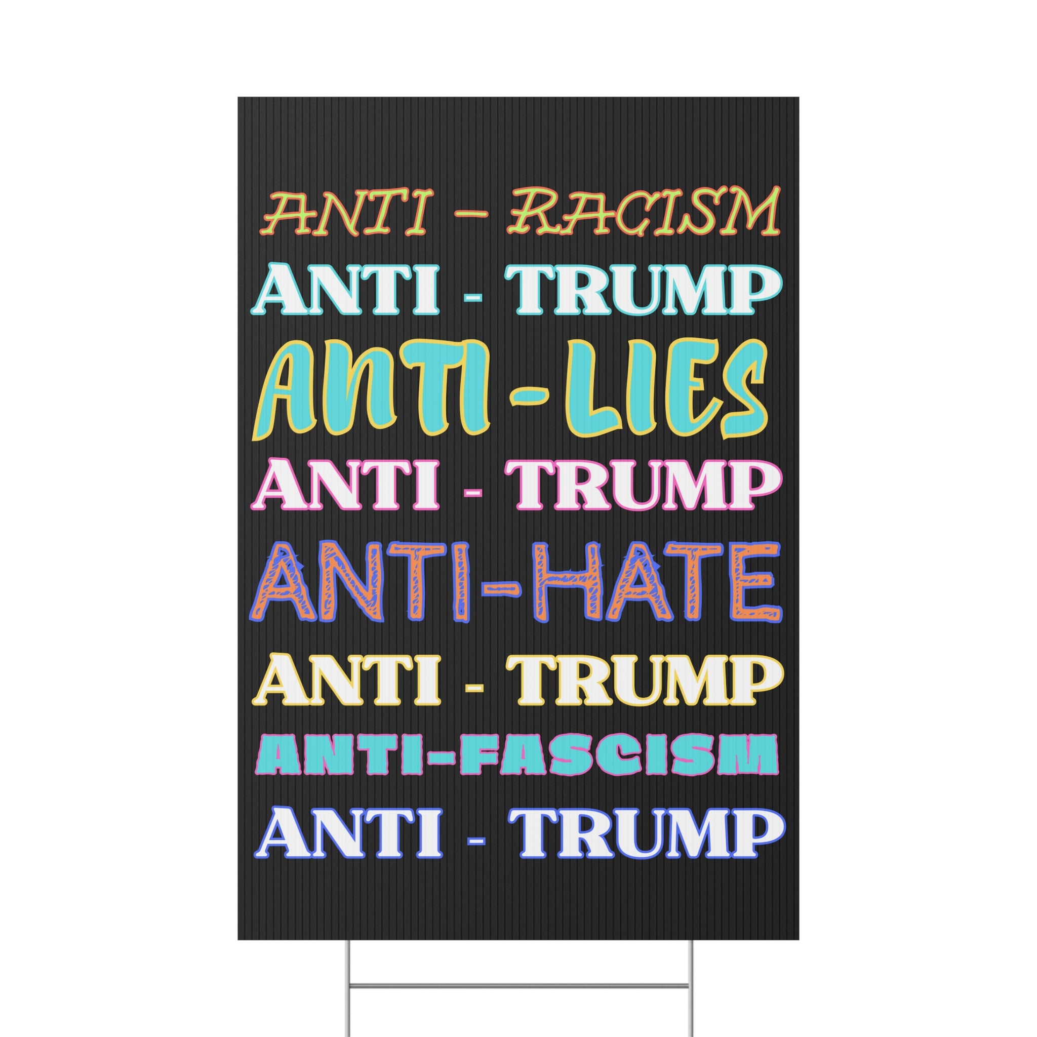 FDT Plastic Yard Sign, Anti Trump Political Activists Protest Equality Inclusion Human Rights, Activism Protesters Movement Poster Home Decor,