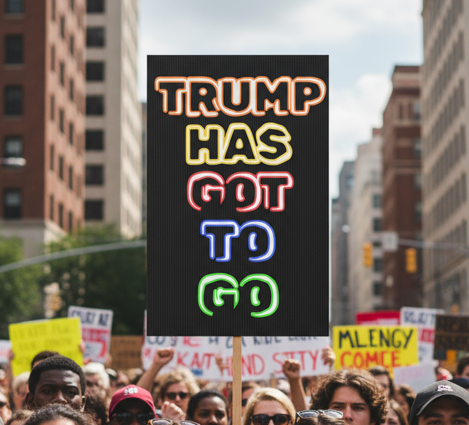 Political Rights Activists Plastic Yard Sign, Anti Trump Save Democracy Protester Sign, Political Yard Art Decor, Resistance Movement