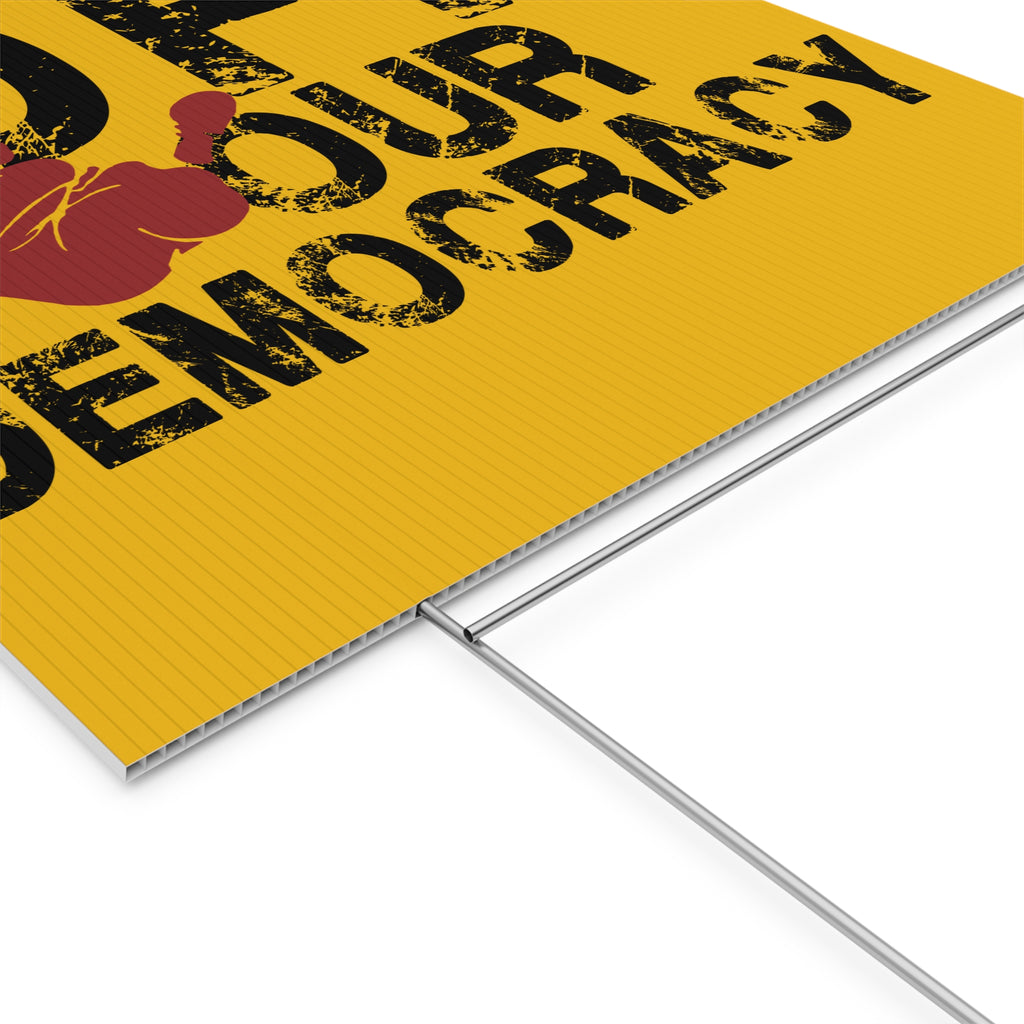 Political Activist Yard Sign - Anti Trump, Save Democracy, Rights Activists, Resist, Protest Sign, Political Statement, Outdoor Decoration,