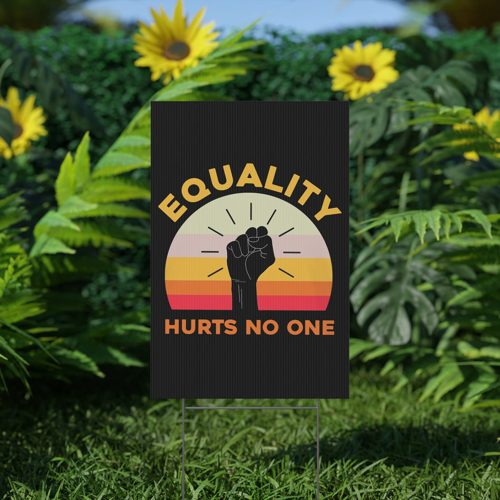 Yard Sign Anti Trump Protest, Equality Inclusion, Human Rights Activists No Kings Protest Sign